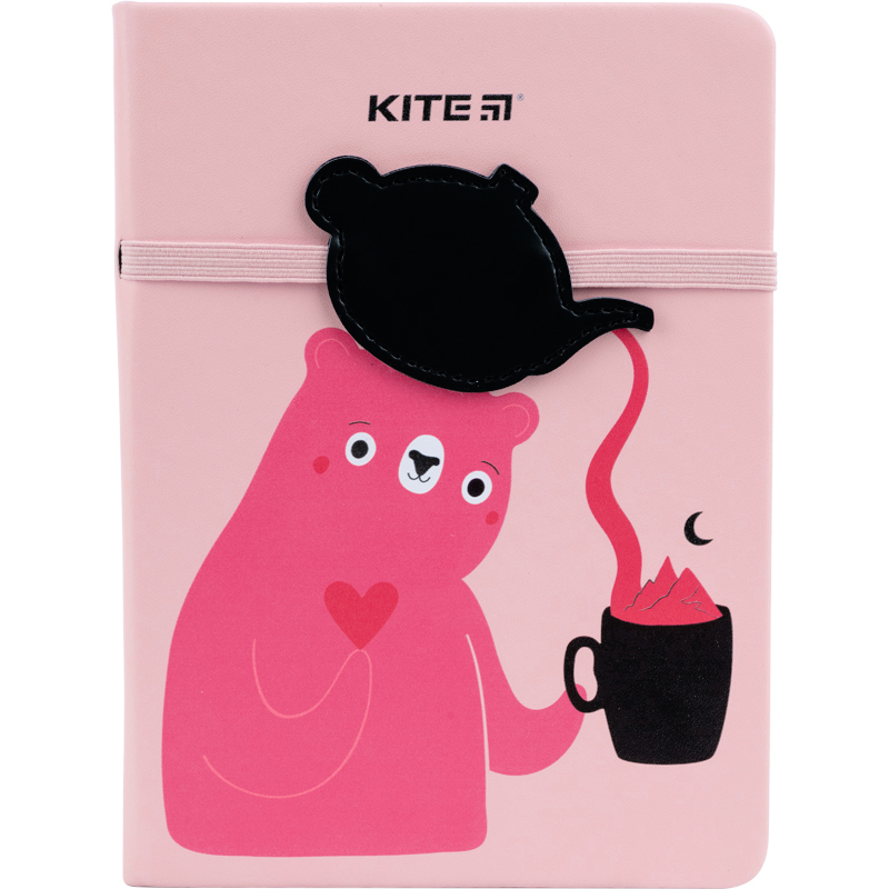 Блокнот тверда обкл., В6, 96 арк., клітинка Pink Bear K22-464-1