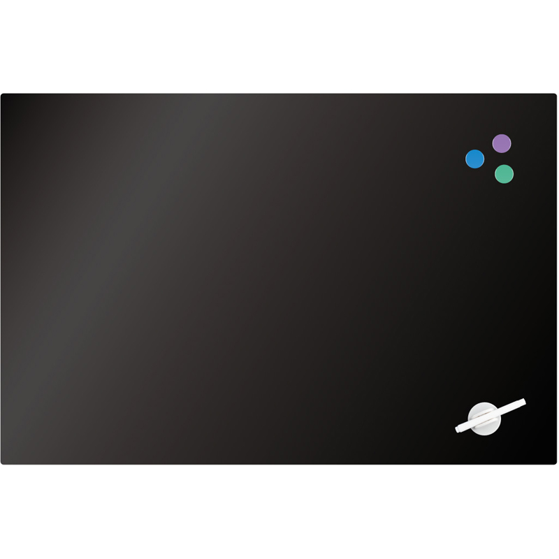 Дошка скляна магнітно-маркерна 60х90 см, чорна, 9615-01-А