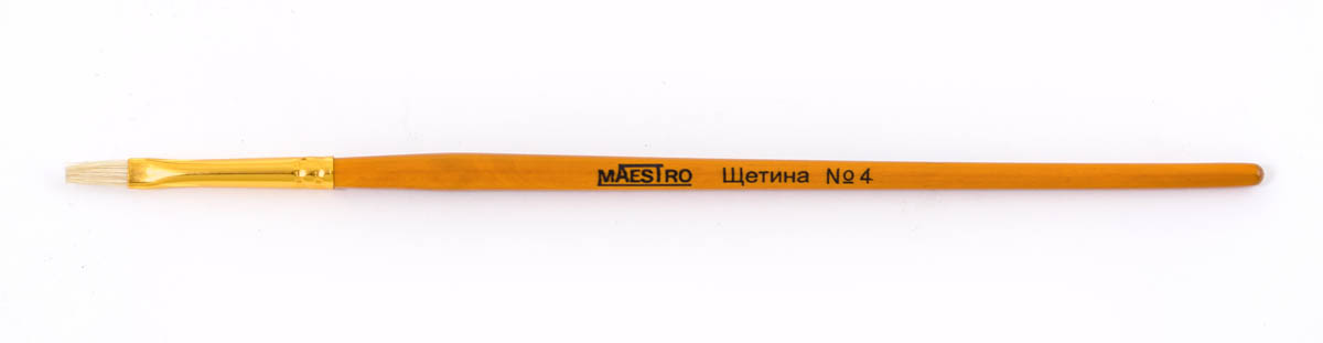 Пензель художній Maestro щетина, круглий № 4, 310353, 1Вересня