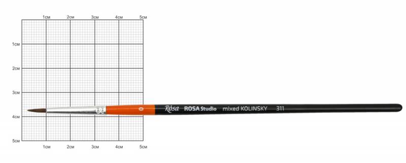 Колонок круглий, 311, № 0, к.р. пензель ROSA Studio