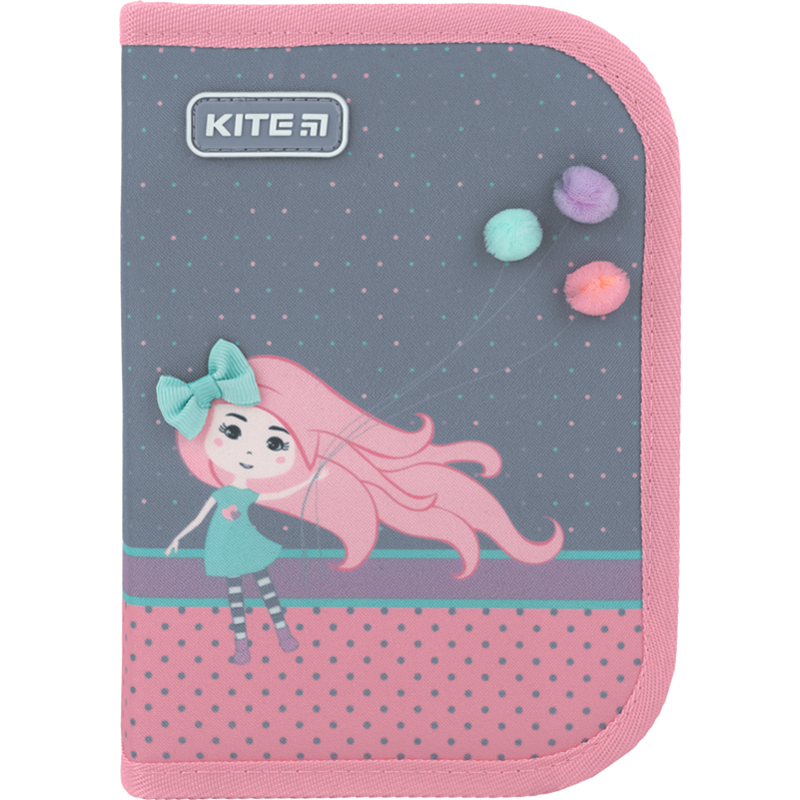 Пенал Kite 1 від., 2 відв., з наповненням K22-622H-5 Pretty Girl