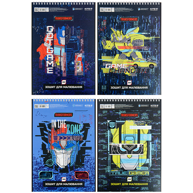 Зошит для малювання, 30 арк., спір., гібр. лак + УФ лак, Transformers TF22-243