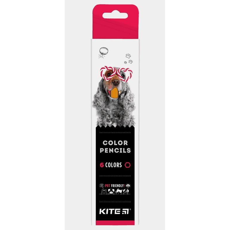 Олівці кольорові, 6 шт. Kite Dogs K22-050-1