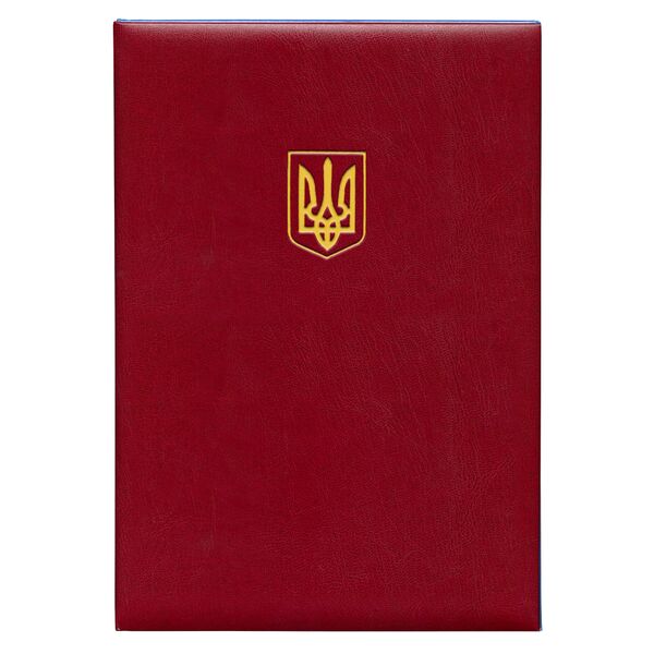 Папка ділова (220х320), обкл. бумвініл, бордо, тисн. 