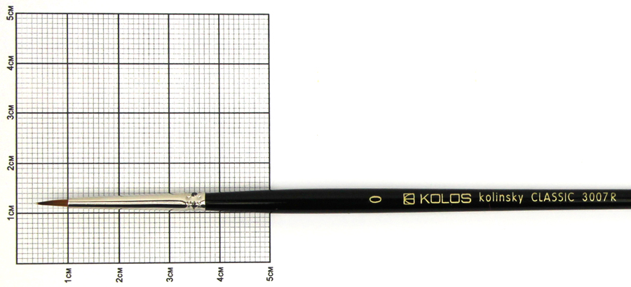 Колонок круглий, Classic 3007R, №0, к.р. пензель KOLOS