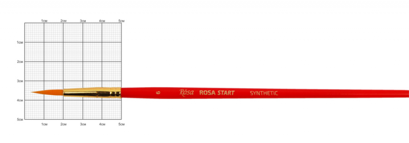 Синтетика кругла № 6, к.р. пензель ROSA Start